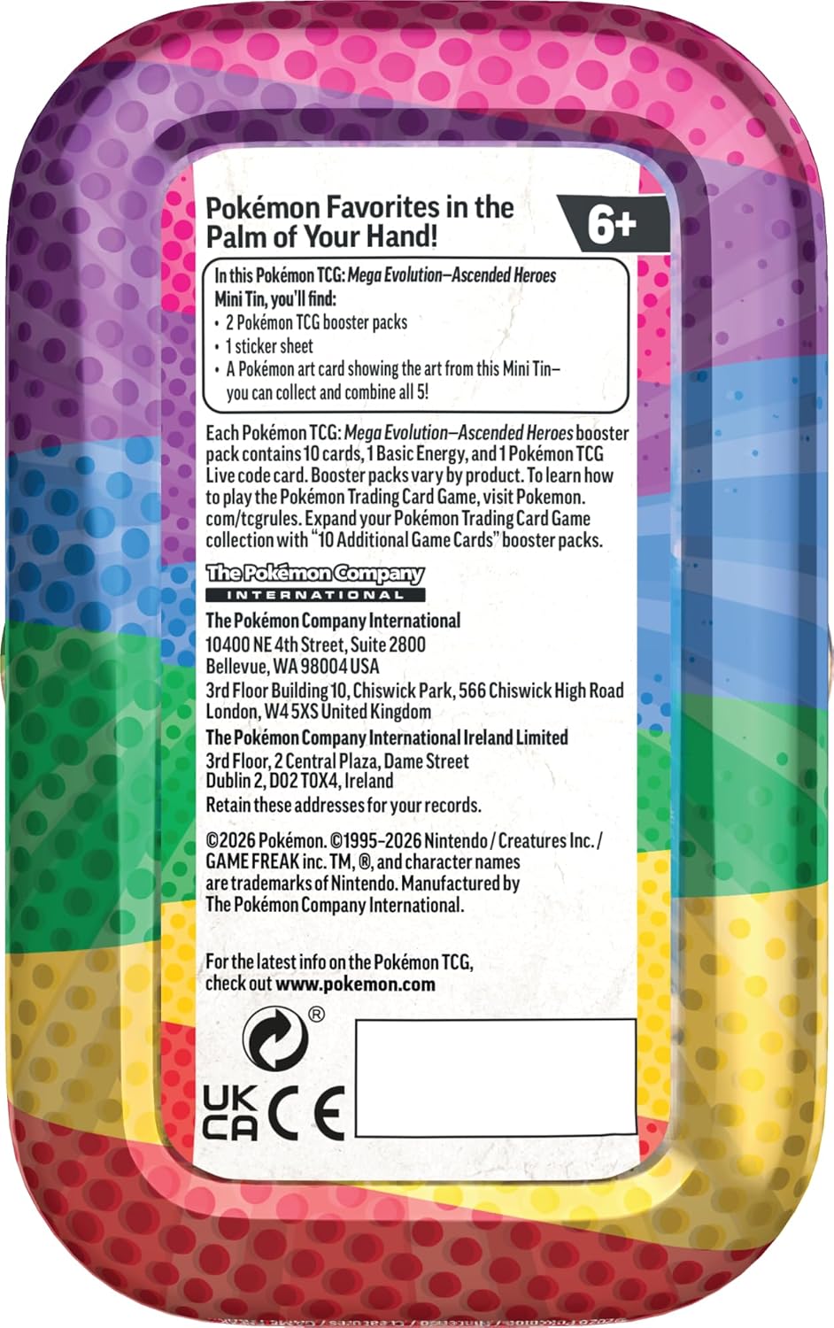 Mega Evolution Ascended Heroes Mini Tin: Zorua & Cramorant – Includes 2 Booster Packs, Art Card & Sticker Sheet! - Bits&Bots