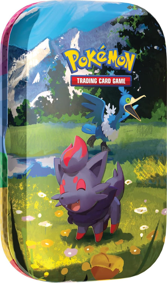 Mega Evolution Ascended Heroes Mini Tin: Zorua & Cramorant – Includes 2 Booster Packs, Art Card & Sticker Sheet! - Bits&Bots