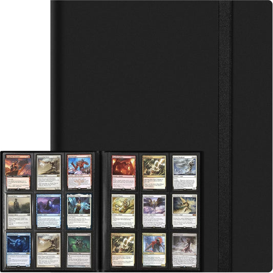 Ultimate 360 Pockets Trading Card Binder - Secure Side Loading Album for Sports Cards, MTG, Football, Baseball & More - Sleek Black Design - Bits&Bots