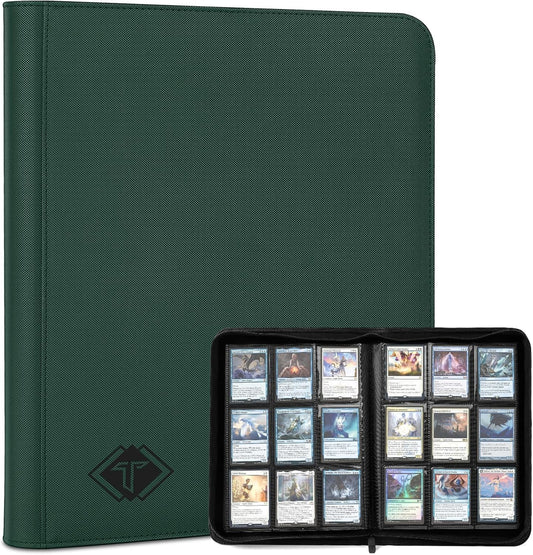 Ultimate Green Trading Card Binder: 432 Pocket Album for MTG, Baseball, and Football Cards - Easy Organization and Secure Storage - Bits&Bots